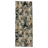 Lycanthropic Splendor - Gotische Weerwolf Bloemen Wijn Cadeautas (Voorkant)