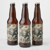 Lycanthropic Splendor - Gotische Weerwolf Bloemenp Bier Etiket (Flessen)