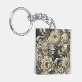 Lycanthropic Splendor - Gotische Weerwolf Bloemenp Sleutelhanger (Voorkant Links)