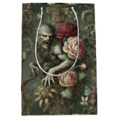 Lycanthropic Verdant – Gothic Floral Design Medium Cadeauzakje (Voorkant)