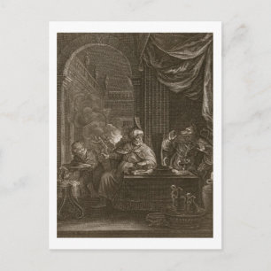 Lycaon Metamorphosed in a Wolf, 1731 (graving) Briefkaart