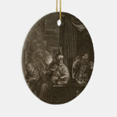 Lycaon Metamorphosed in a Wolf, 1731 (graving) Keramisch Ornament (Rechts)