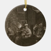 Lycaon Metamorphosed in a Wolf, 1731 (graving) Keramisch Ornament (Voorkant)