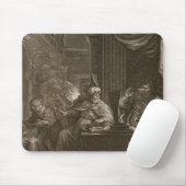 Lycaon Metamorphosed in a Wolf, 1731 (graving) Muismat (Met muis)