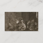 Lycaon Metamorphosed in a Wolf, 1731 (graving) Visitekaartje (Achterkant)