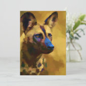 Lycaon Pictus Feestdagenkaart (Staand voorkant)