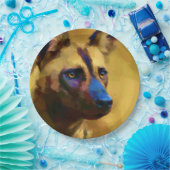 Lycaon Pictus Papieren Bordje (Feest)