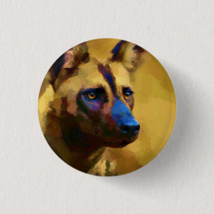Lycaon Pictus Ronde Button 3,2 Cm
