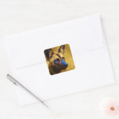 Lycaon Pictus Vierkante Sticker (Envelop)