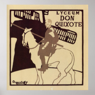 Lyceum Theater Don Quixote vintage Poster