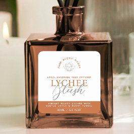 Lychee Blush gebrande sinaasappel riet diffuser pr Vierkante Sticker