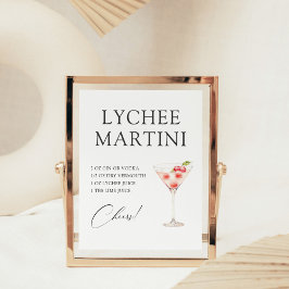 Lychee Martini cocktailbar recept Poster