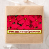 Lycheerose poinsettia etiket (Insitu)