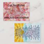 Lycheerose Psalm 23 visitekaartje (Voorkant / Achterkant)