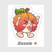 lychees met mfevruchten sticker (Vel)