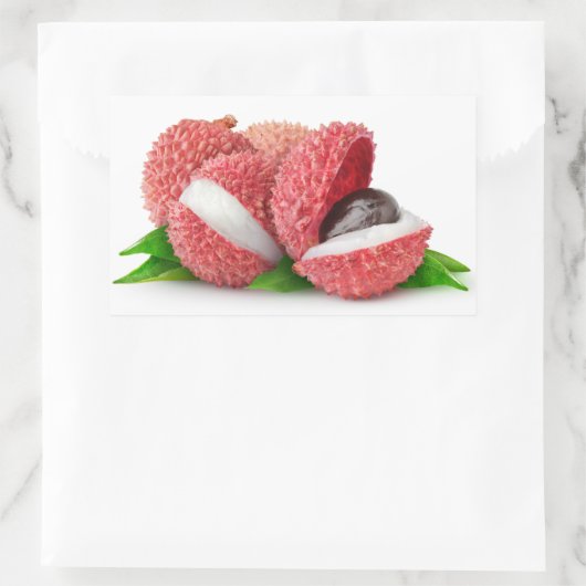 Lychees Rechthoekige Sticker (Tas)