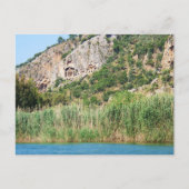 Lycian Rock Tombs, Dalyan, Turkije Briefkaart (Voorkant)