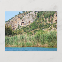 Lycian Rock Tombs, Dalyan, Turkije Briefkaart