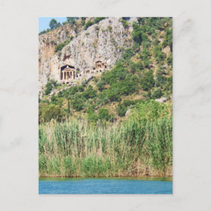 Lycian Rock Tombs, Dalyan, Turkije Briefkaart
