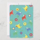 Lycka Till Baby shower Invitation Kaart (Achterkant)