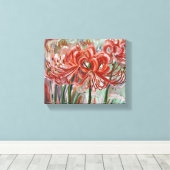 Lycoris radiata in bloei canvas afdruk (Insitu (Houten vloer))