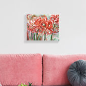 Lycoris radiata in bloei canvas afdruk (Insitu (Woonkamer))