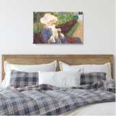 Lydia Crocheting in de tuin bij Marly, Mary Cassat Canvas Afdruk (Insitu (Slaapkamer))