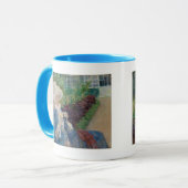 Lydia Crocheting in de tuin bij Marly Mok (Voorkant links)