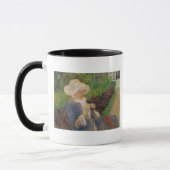 Lydia Crocheting in de tuin van Marly, Mary Cass Mok (Links)