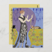 Lydia en Bengaals in geel en blauw Briefkaart (Voorkant / Achterkant)