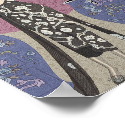 Lydia en Bengalen in Mauve en Taupe Poster (Hoek)