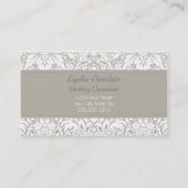 Lydia Gray Damask Floral Visitekaartje (Achterkant)