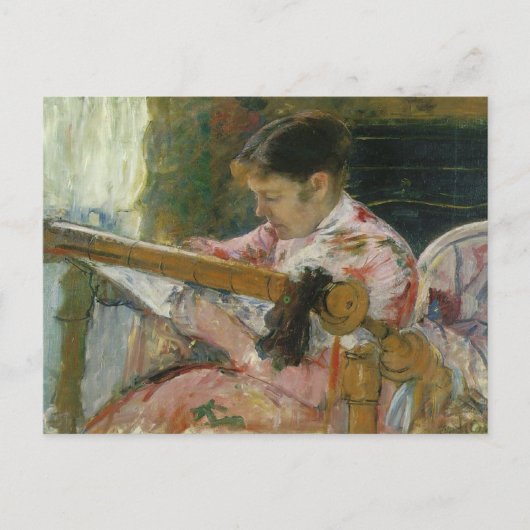 Lydia in een boomkamer, Mary Cassatt Briefkaart (Voorkant)
