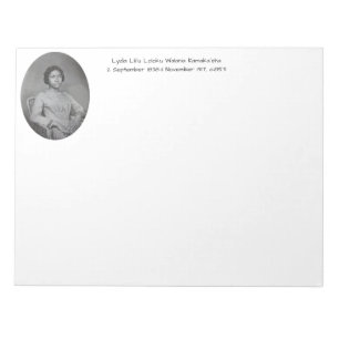 Lydia Liliʻu Loloku Walania Kamakaʻeha, c1853 Notitieblok