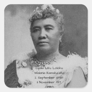 Lydia Liliʻu Loloku Walania Kamakaʻeha, c1898 Vierkante Sticker