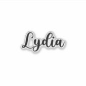Lydia Naam - Handgeschreven kalligrafie Sticker (Voorkant)