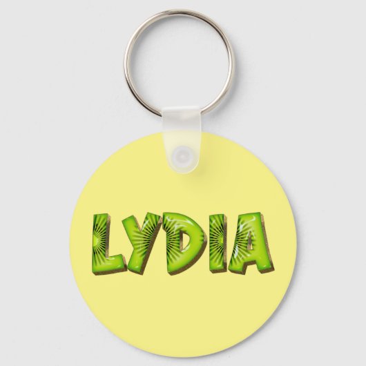 Lydia Name Kiwi Design Schlüsselanhänger Sleutelhanger (Voorkant)