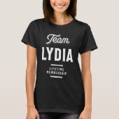 Lydia Persoonlijke naam Birthday Gift T-shirt (Voorkant)