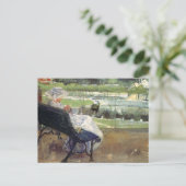 Lydia Sitting on a Porch Crocheting, Mary Cassatt  Briefkaart (Staand voorkant)