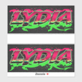 Lydia Vorname Name Graffiti Aufkleber Sticker (Vel)