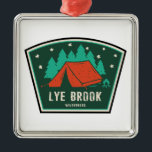 Lye Brook Wilderness Vermont Camping Metalen Ornament<br><div class="desc">Lye Brook Wilderness in southern Vermont is a forested high plateau in Green Mountain National Forest that offers hiking and backpacking on trails like the Lye Brook and Branch Pond trails to features such as Lye Brook Falls and remote ponds for quiet outdoor recreation.</div>