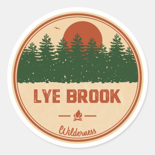 Lye Brook Wilderness Vermont Ronde Sticker (Voorkant)