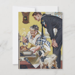 Lyendecker thuis voor Thanksgiving Feestdagenkaart