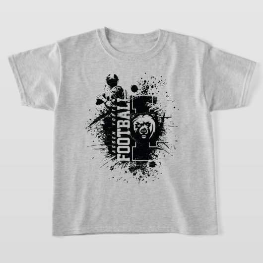 LYFL 04 | Kinder zwarte Grunge Lassen Logo T-shirt (Laagn)