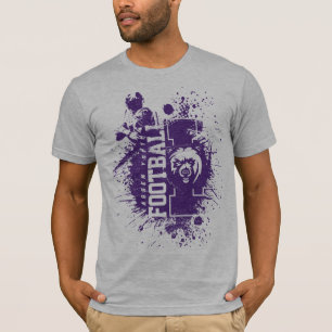 LYFL 05   Mannen Paars Grunge Lassen Logo Gray T-shirt