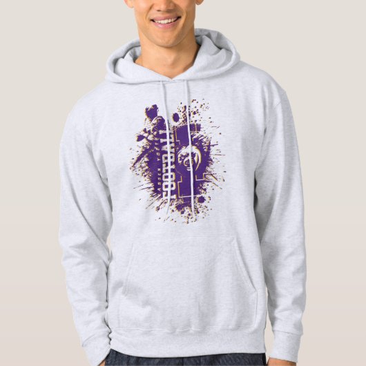 LYFL 13 | Paarse en goudgrunge Lassen Logo Hoodie (Voorkant)