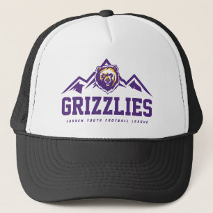 LYFL 14   Paarse Grizzlies Pro Logo Trucker Hat Trucker Pet