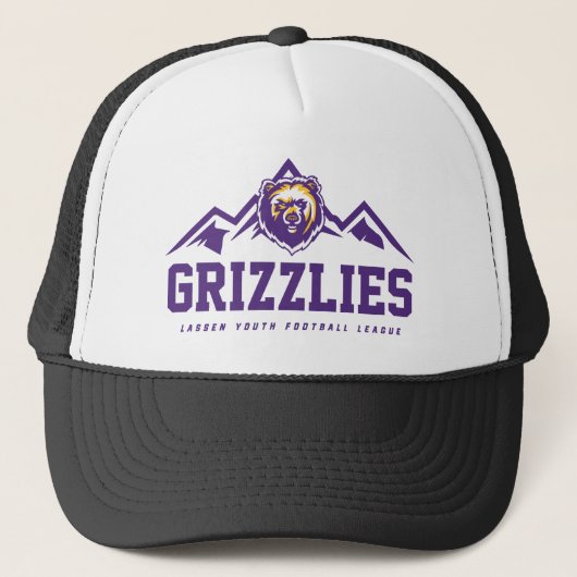 LYFL 14 | Paarse Grizzlies Pro Logo Trucker Hat Trucker Pet (Voorkant)