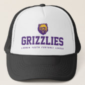 LYFL 14 | Paarse Grizzlies Pro Logo Trucker Hat Trucker Pet (Voorkant)