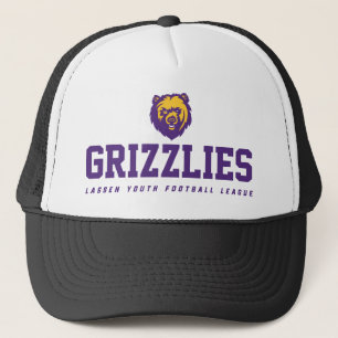 LYFL 14   Paarse Grizzlies Pro Logo Trucker Hat Trucker Pet